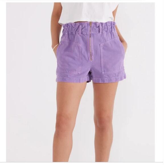 Etica Milena Paper Bag Short Casual Lavender Small NWT - Picture 1 of 9